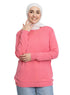 Pink Round Knit Pullover - Khotwh
